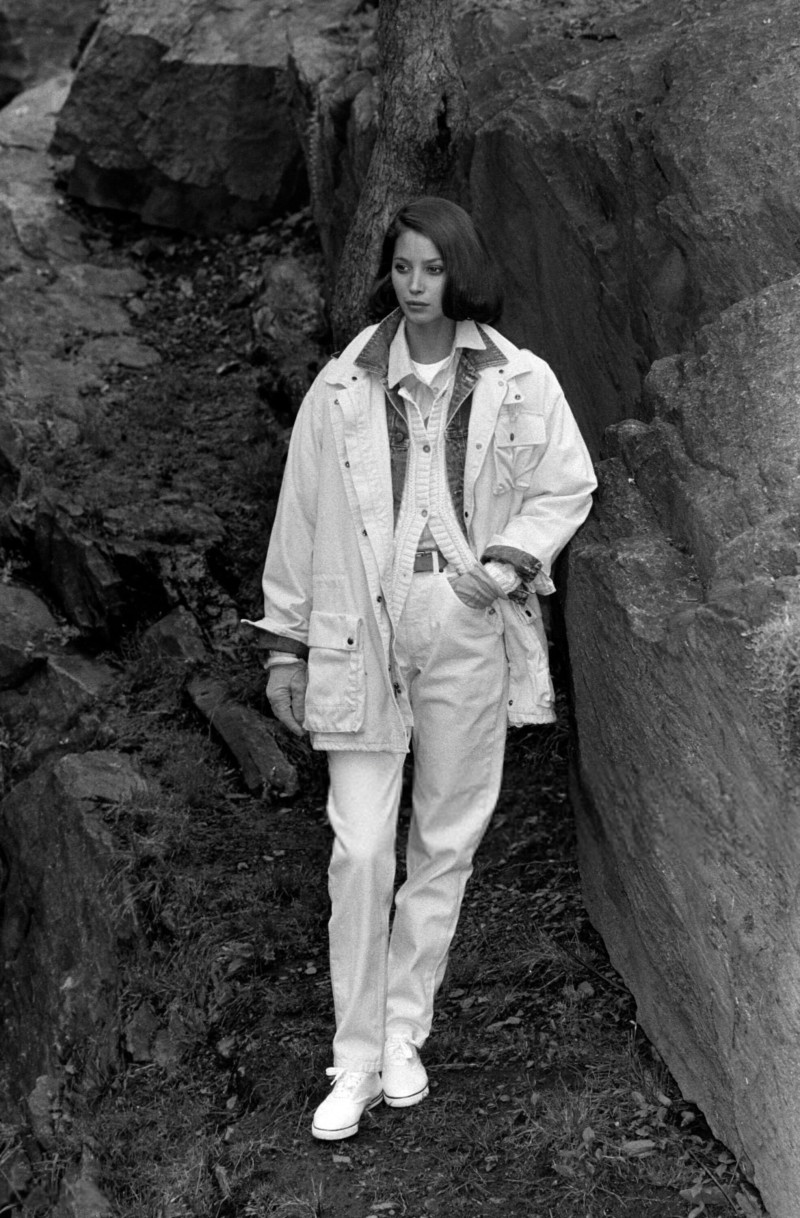 Christy Turlington featured in  the Calvin Klein Sport lookbook for Resort 1990