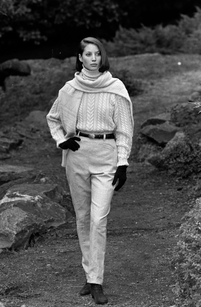 Christy Turlington featured in  the Calvin Klein Sport lookbook for Resort 1990