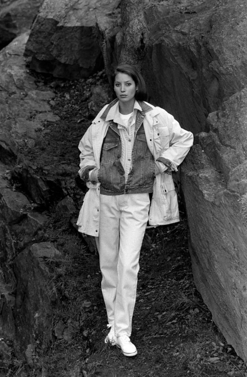 Christy Turlington featured in  the Calvin Klein Sport lookbook for Resort 1990