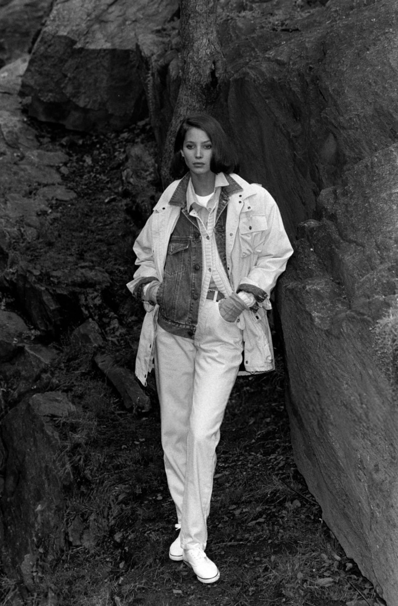 Christy Turlington featured in  the Calvin Klein Sport lookbook for Resort 1990