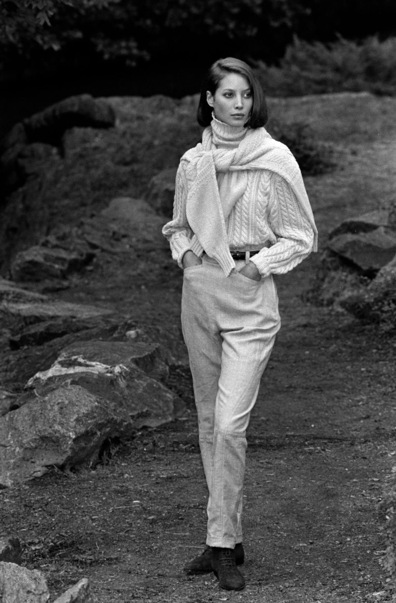 Christy Turlington featured in  the Calvin Klein Sport lookbook for Resort 1990