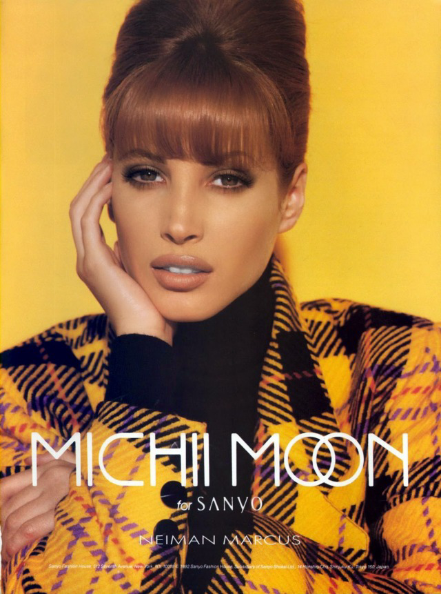 Christy Turlington featured in  the Neiman Marcus advertisement for Autumn/Winter 1992