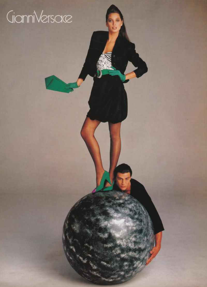 Christy Turlington featured in  the Versace advertisement for Spring/Summer 1988