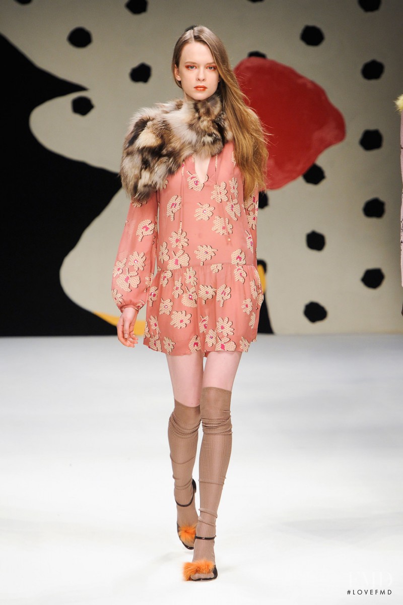 Alisha Judge featured in  the Kristina Ti fashion show for Autumn/Winter 2014