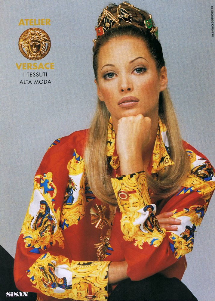 Christy Turlington featured in  the Atelier Versace lookbook for Autumn/Winter 1992