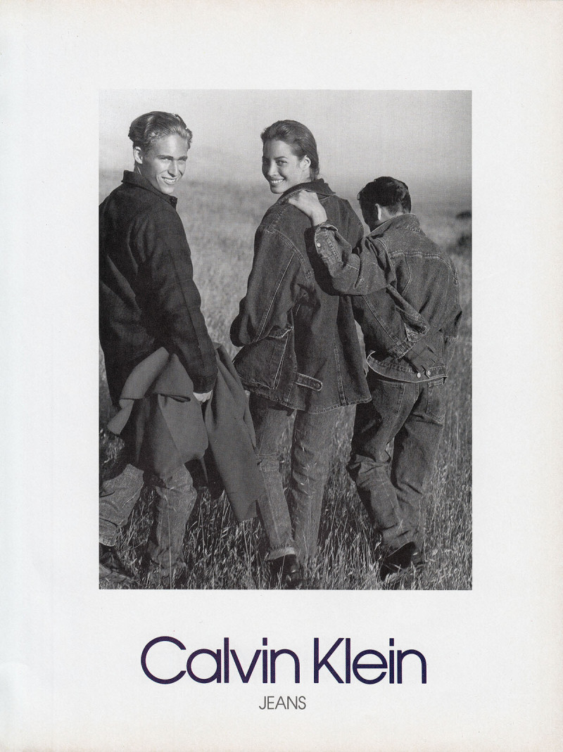 Christy Turlington featured in  the Calvin Klein advertisement for Autumn/Winter 1989