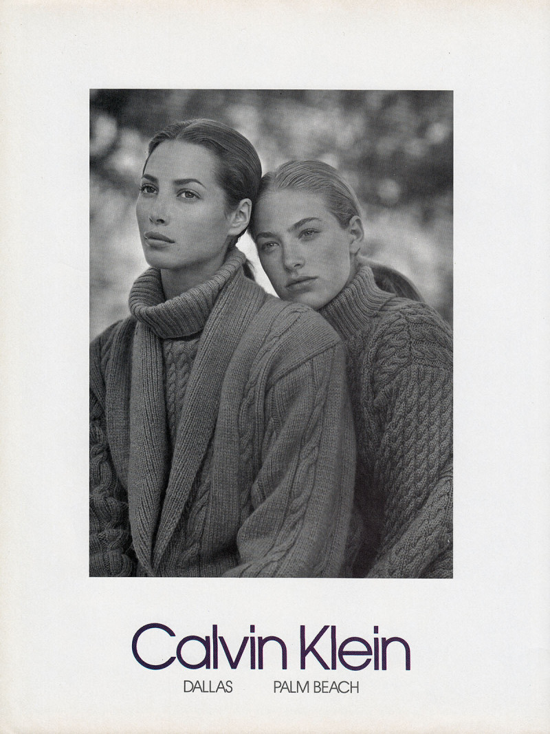 Christy Turlington featured in  the Calvin Klein advertisement for Autumn/Winter 1989