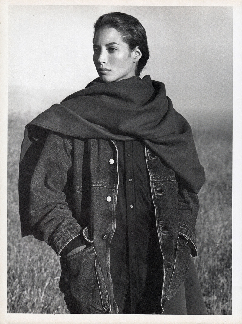 Christy Turlington featured in  the Calvin Klein advertisement for Autumn/Winter 1989