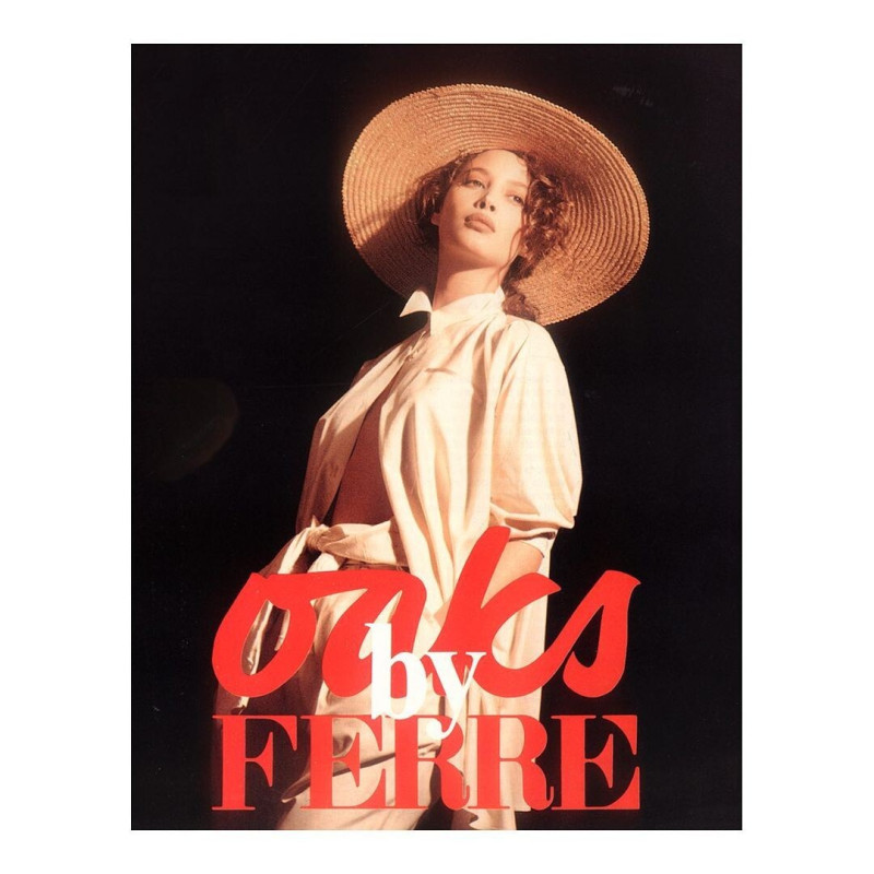 Christy Turlington featured in  the Gianfranco Ferré Oaks by Ferre advertisement for Spring/Summer 1988