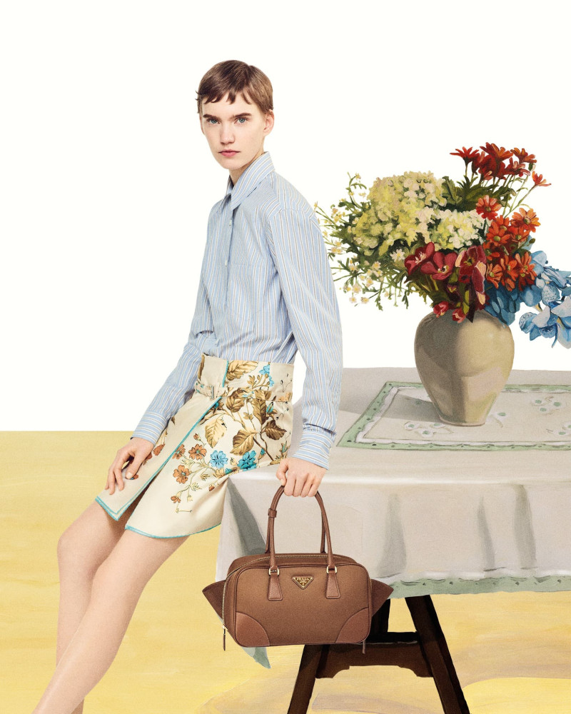 Ilya Vermeulen featured in  the Prada advertisement for Summer 2024