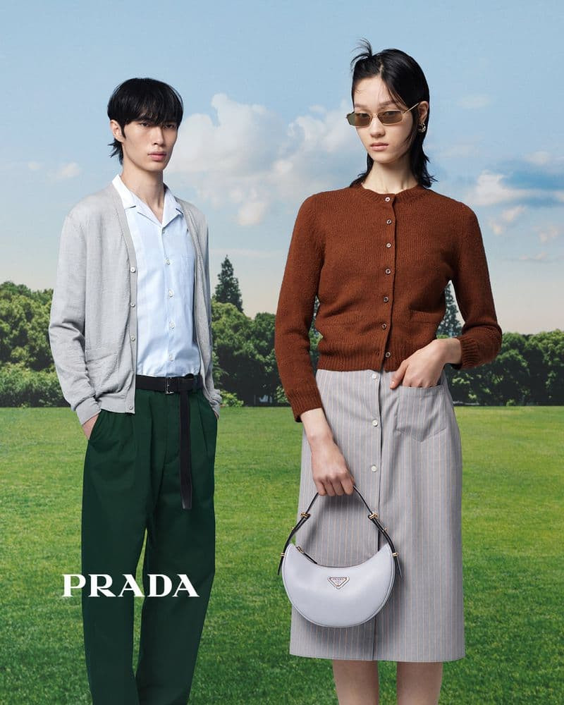 Chloe Oh featured in  the Prada Prada 520 advertisement for Spring/Summer 2024