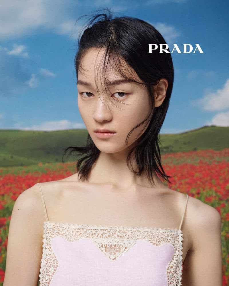 Chloe Oh featured in  the Prada Prada 520 advertisement for Spring/Summer 2024