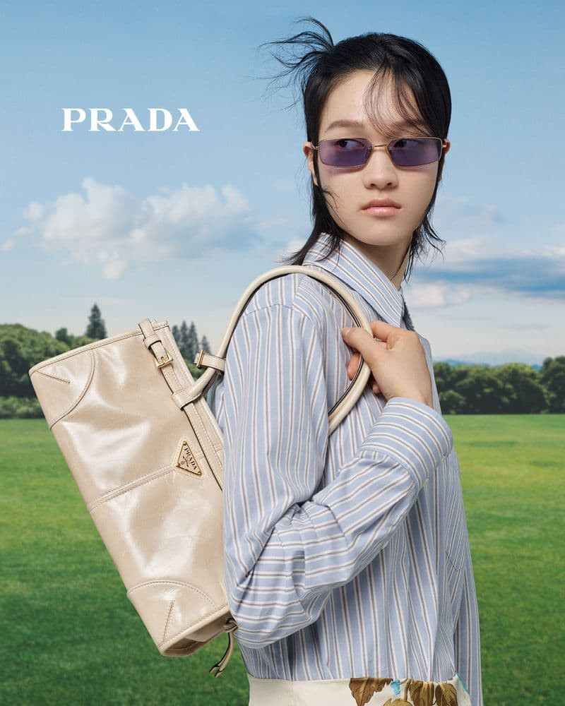 Chloe Oh featured in  the Prada Prada 520 advertisement for Spring/Summer 2024