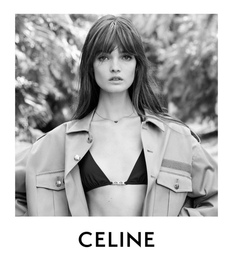 Lulu Tenney featured in  the Celine Celine Plein Soleil 2024 Campaign advertisement for Summer 2024