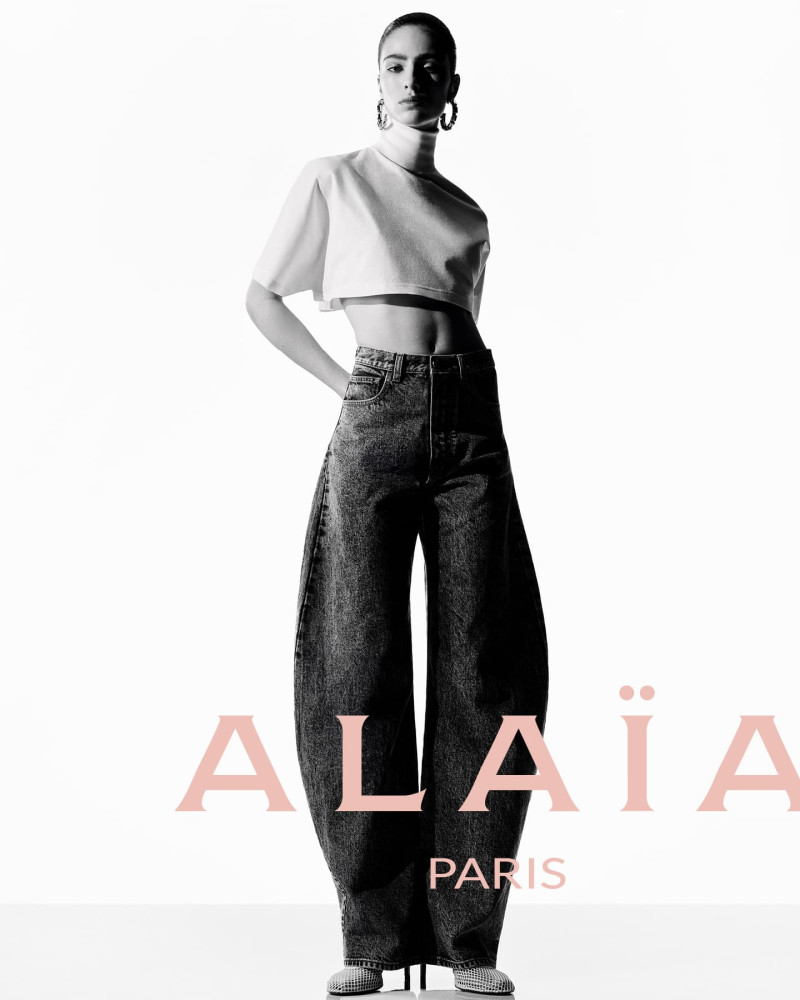 Loli Bahia featured in  the Alaia Alaïa Summer/Fall 2024 Archetypes Campaign advertisement for Summer 2024