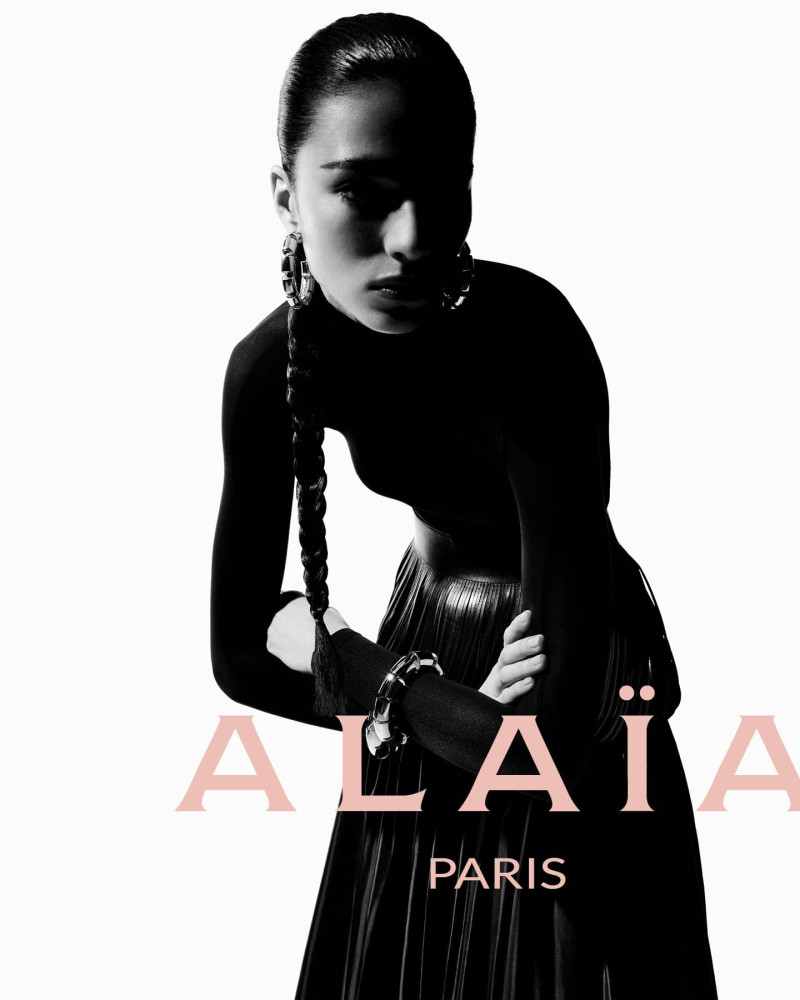 Loli Bahia featured in  the Alaia Alaïa Summer/Fall 2024 Archetypes Campaign advertisement for Summer 2024