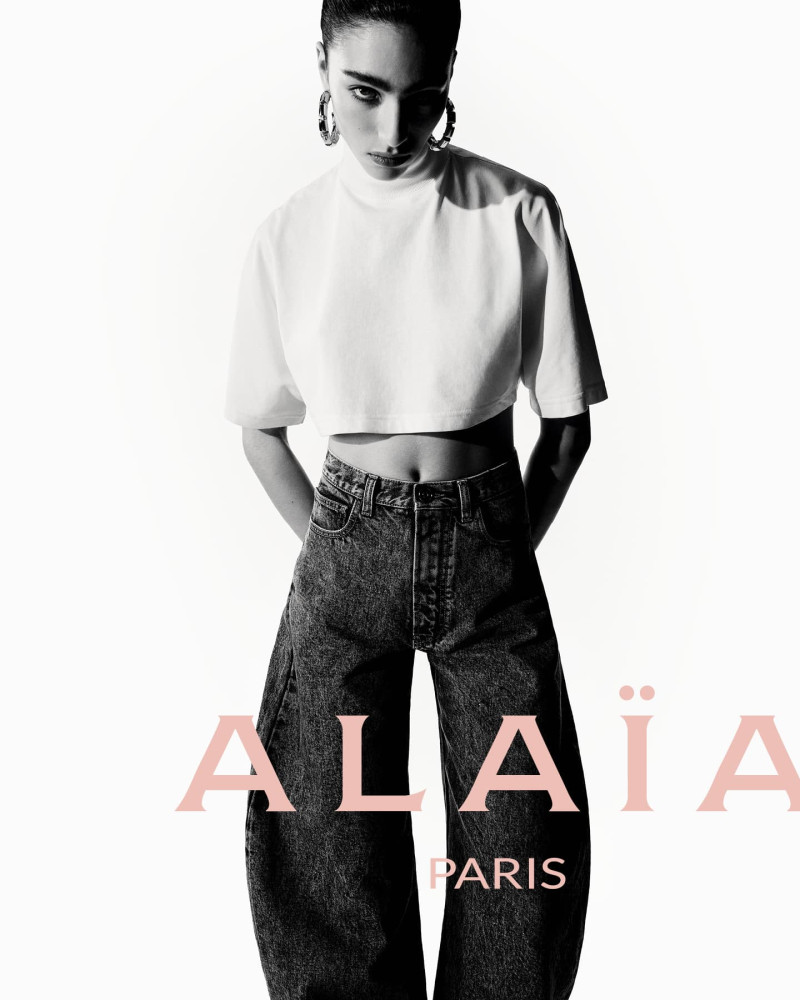 Loli Bahia featured in  the Alaia Alaïa Summer/Fall 2024 Archetypes Campaign advertisement for Summer 2024