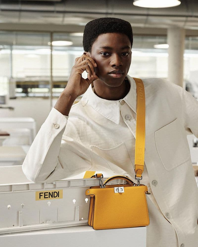 Nonso Ojukwu featured in  the Fendi advertisement for Summer 2024