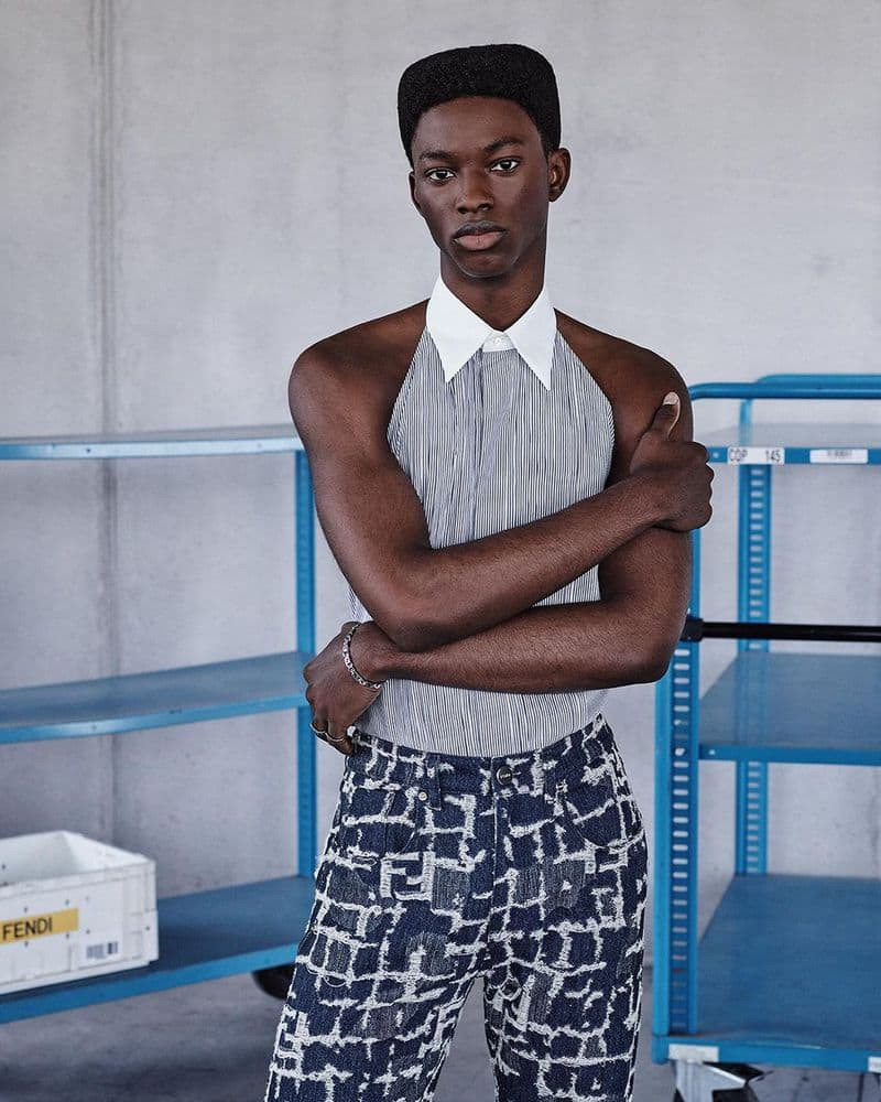 Nonso Ojukwu featured in  the Fendi advertisement for Summer 2024