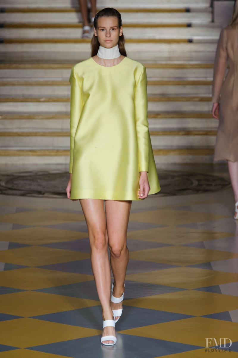 Mariina Keskitalo featured in  the Emilia Wickstead fashion show for Spring/Summer 2015