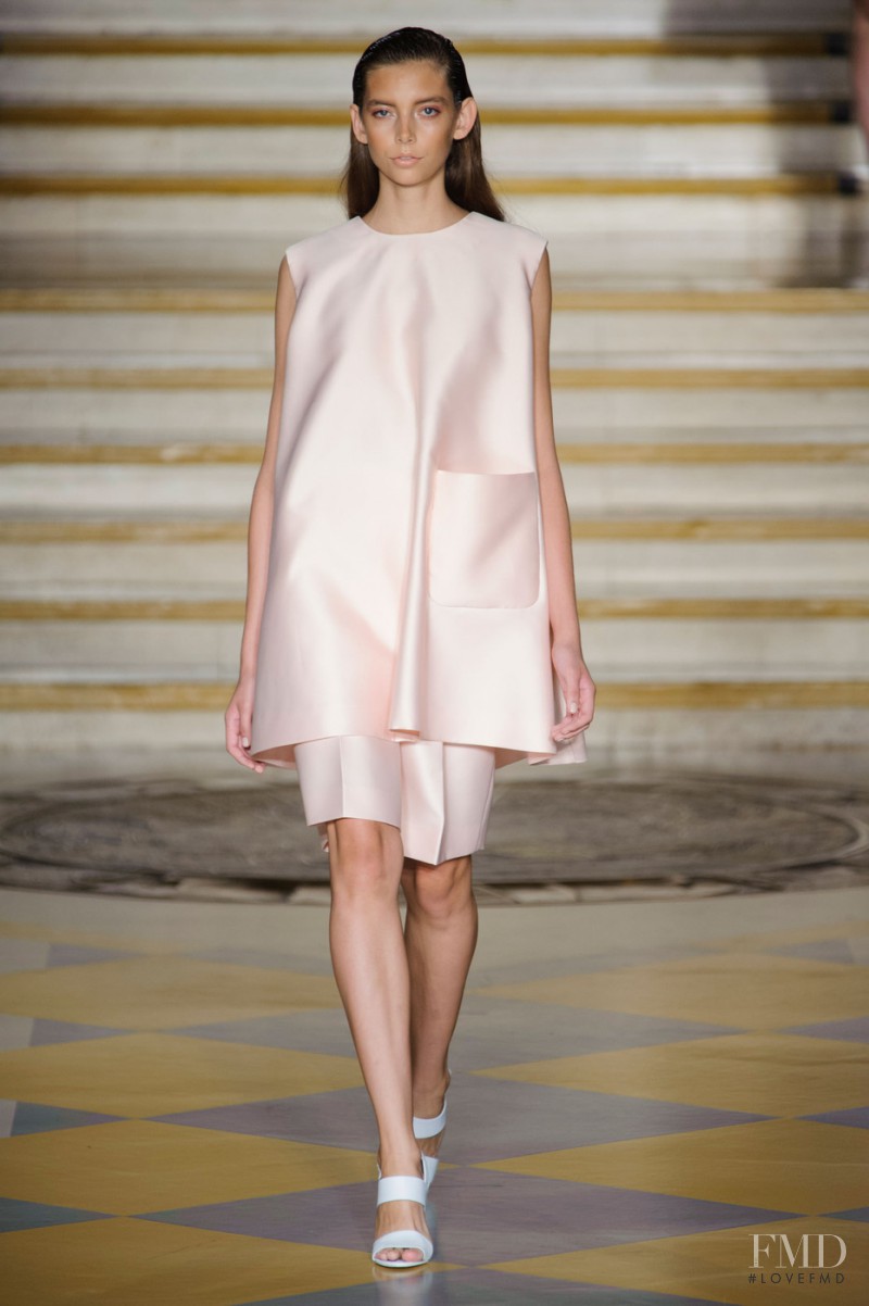 Paige Honeycutt featured in  the Emilia Wickstead fashion show for Spring/Summer 2015