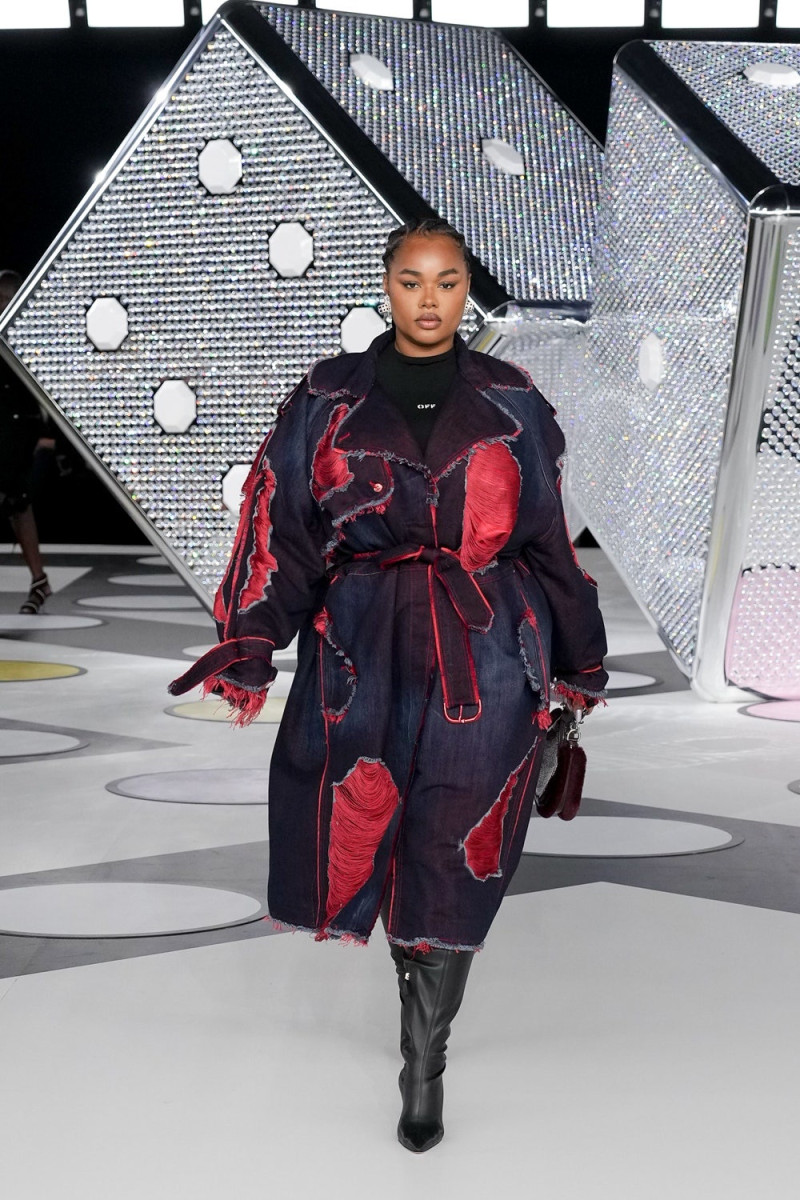 Precious Lee featured in  the Off-White fashion show for Autumn/Winter 2024