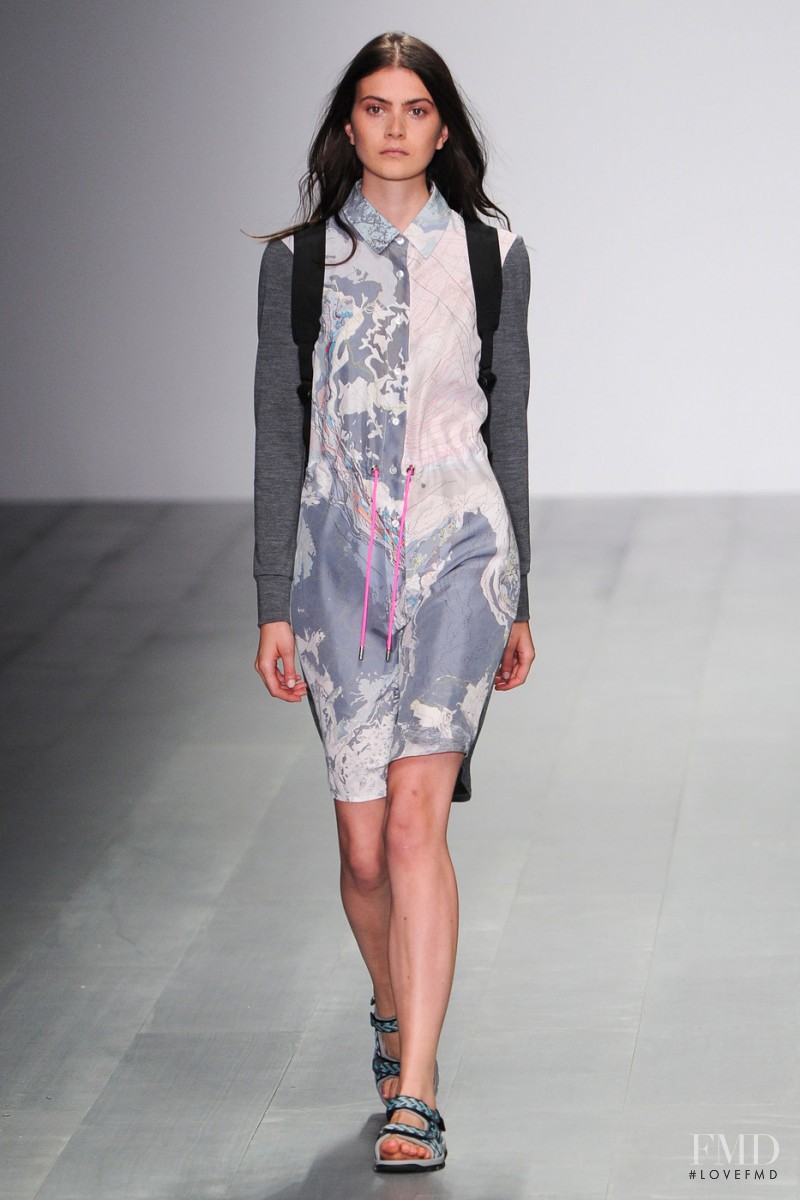 Kim Valerie Jaspers featured in  the Christopher Raeburn fashion show for Spring/Summer 2015