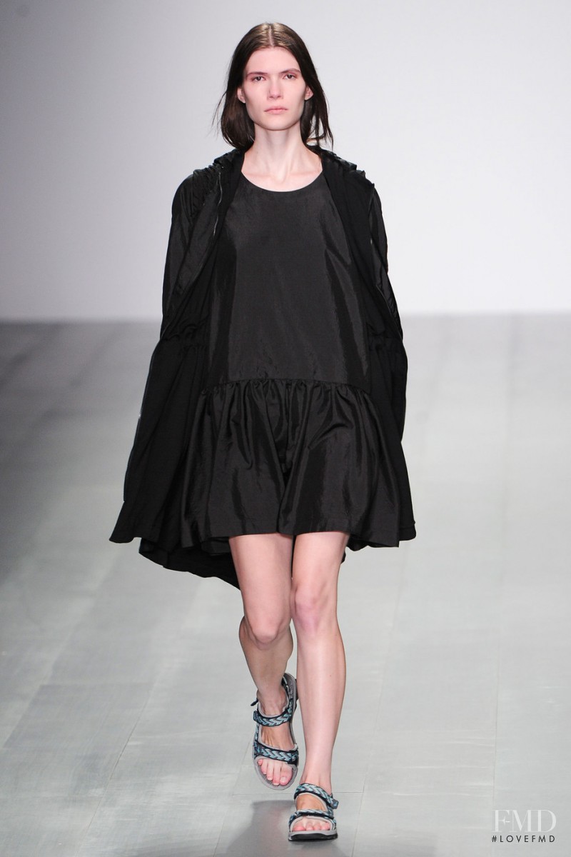 Katharine Mackel featured in  the Christopher Raeburn fashion show for Spring/Summer 2015