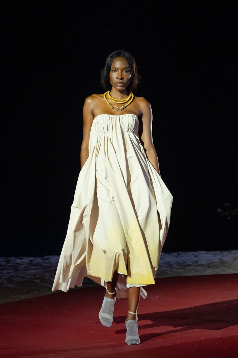 Iza Asprilla featured in  the Sandra Weil fashion show for Spring/Summer 2024