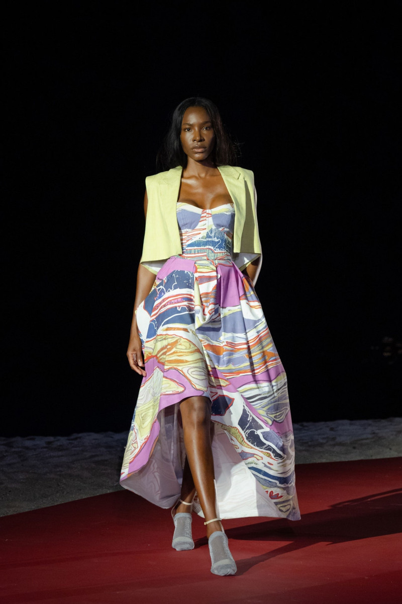 Iza Asprilla featured in  the Sandra Weil fashion show for Spring/Summer 2024