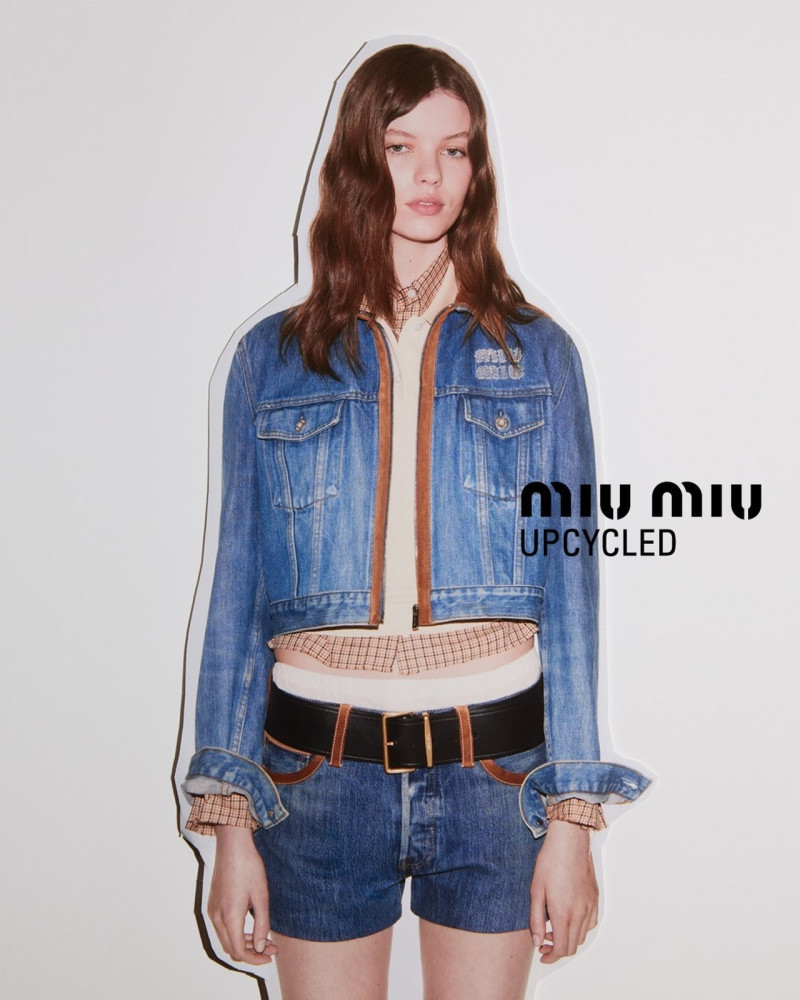 Ana Elisa Brito featured in  the Miu Miu Upcycled 2024 (5th Edition) advertisement for Pre-Fall 2024