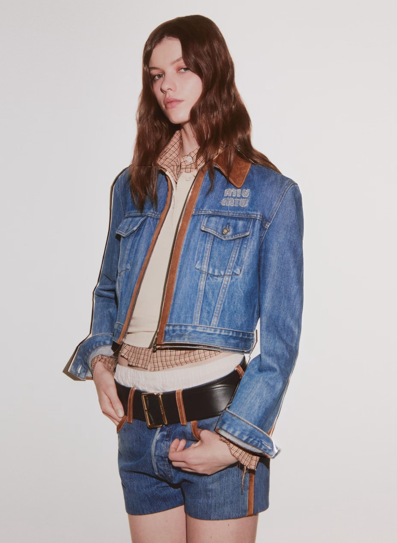 Ana Elisa Brito featured in  the Miu Miu Upcycled 2024 (5th Edition) advertisement for Pre-Fall 2024