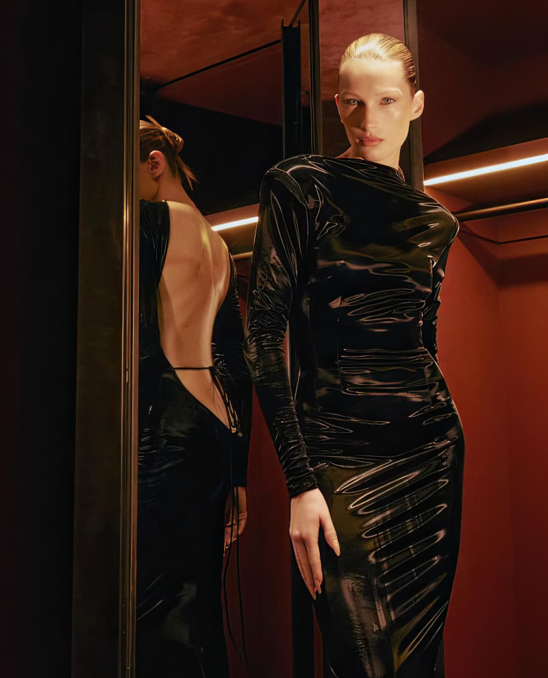 Liz Kennedy featured in  the Laquan Smith advertisement for Autumn/Winter 2024