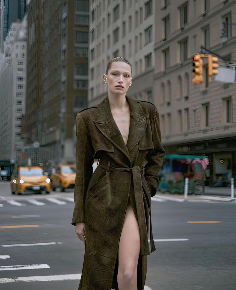 Liz Kennedy featured in  the Laquan Smith advertisement for Autumn/Winter 2024
