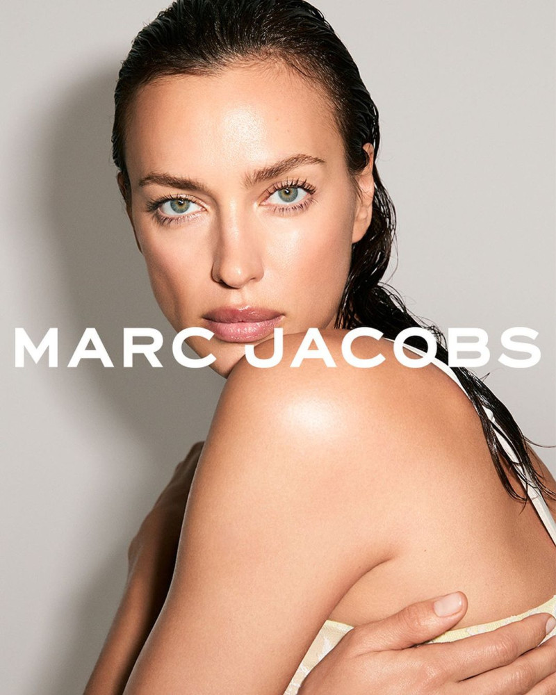 Irina Shayk featured in  the Marc Jacobs Sack Bag 2024 Campaign advertisement for Summer 2024