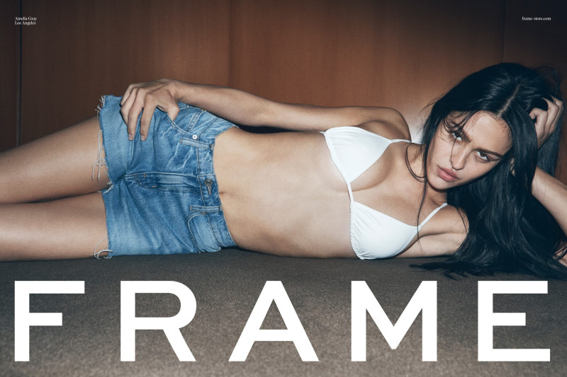 Amelia Gray Hamlin featured in  the Frame Denim advertisement for Spring/Summer 2024