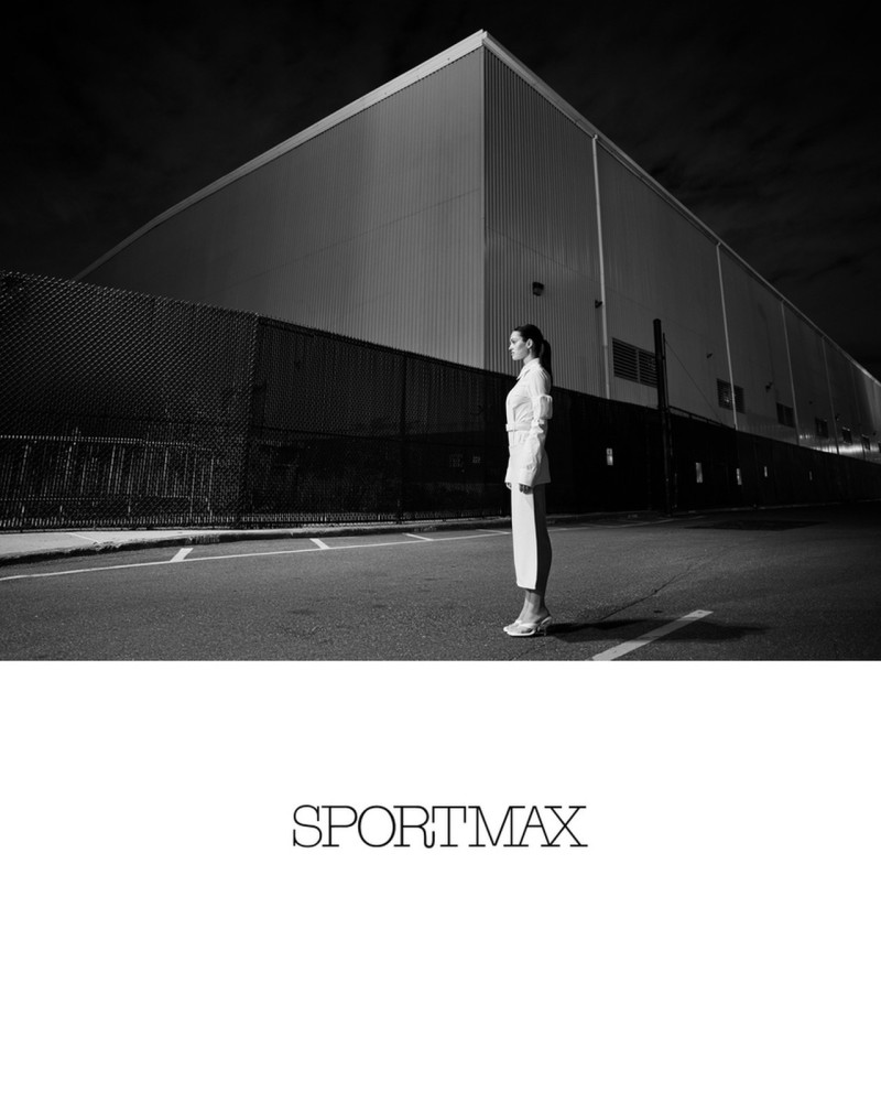 Awar Odhiang featured in  the Sportmax advertisement for Spring/Summer 2024