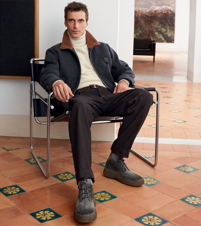 Alix Bouthors featured in  the Tod\'s s Fall Winter 2023-2024 campaign advertisement for Autumn/Winter 2023