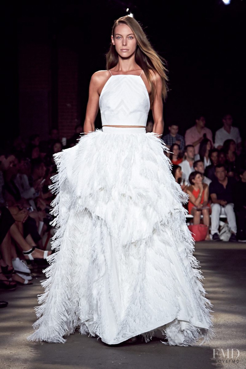 Iryna Lysogor featured in  the Christian Siriano fashion show for Spring/Summer 2015