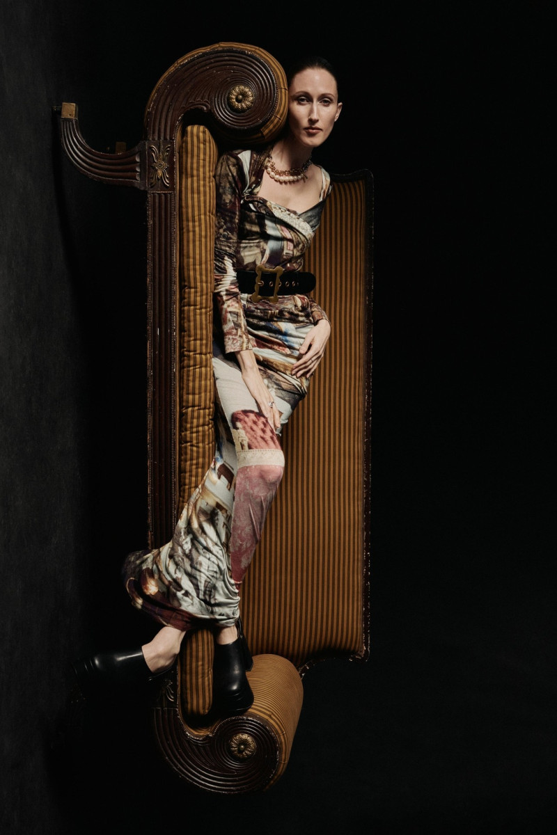 Anna Cleveland featured in  the Vivienne Westwood lookbook for Autumn/Winter 2024