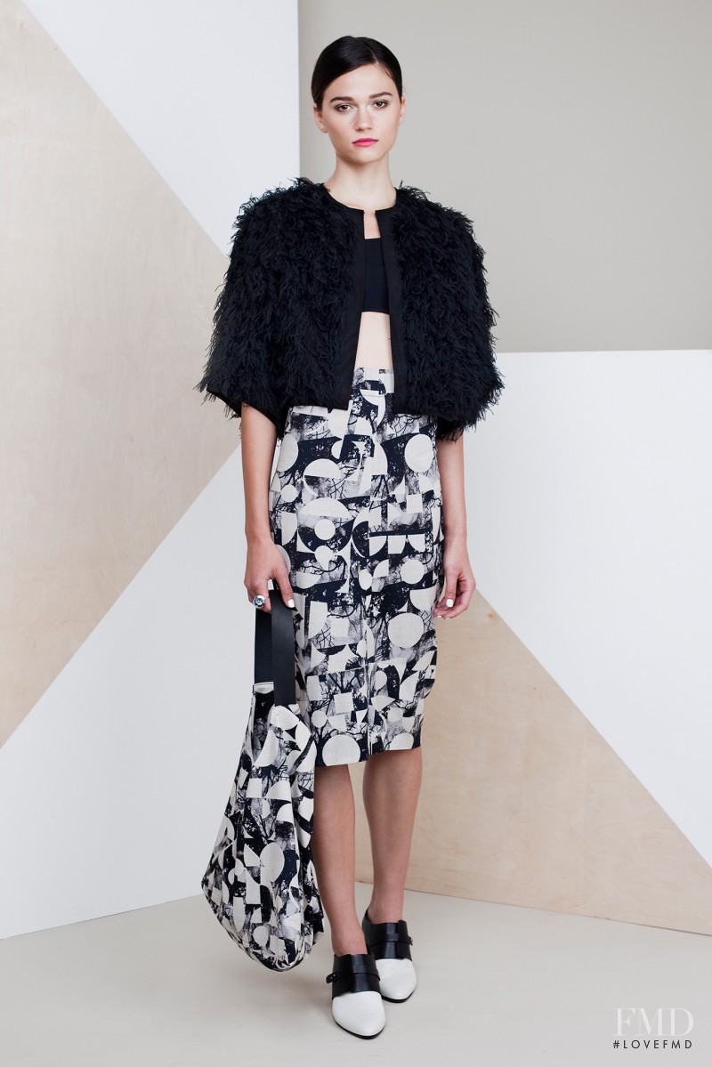 Rachel Finninger featured in  the Zero + Maria Cornejo fashion show for Resort 2014