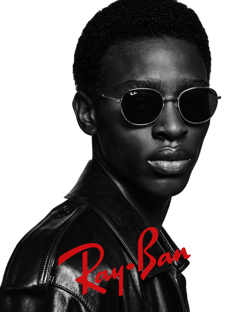 Adamu Bulus featured in  the Ray-Ban 024 Icons Campaign advertisement for Spring 2024