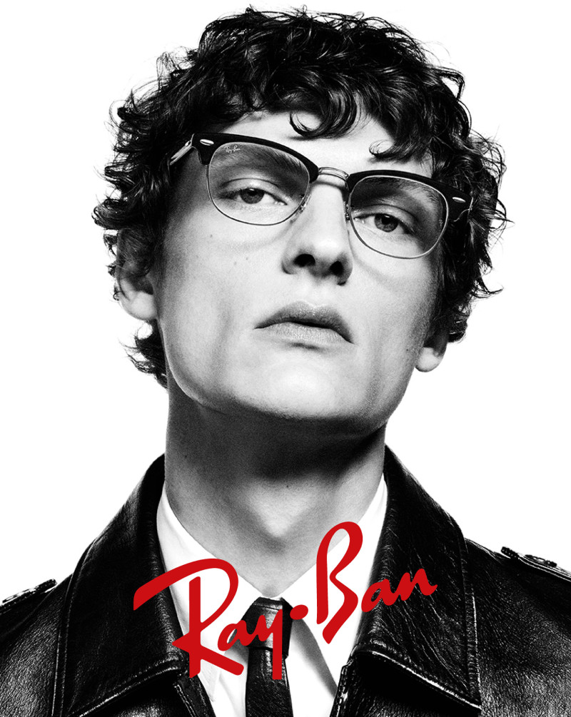 Valentin Caron featured in  the Ray-Ban 024 Icons Campaign advertisement for Spring 2024