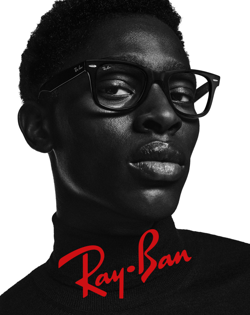 Adamu Bulus featured in  the Ray-Ban 024 Icons Campaign advertisement for Spring 2024