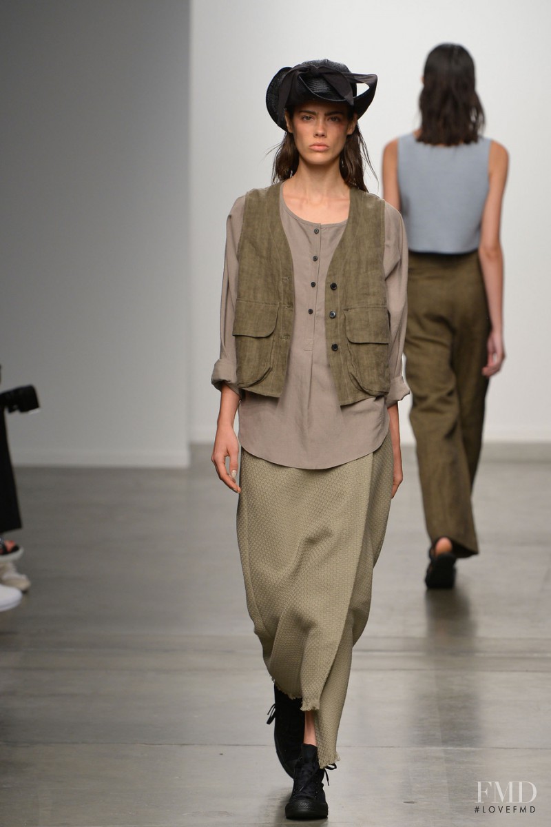 Taja Feistner featured in  the Creatures of Comfort fashion show for Spring/Summer 2015