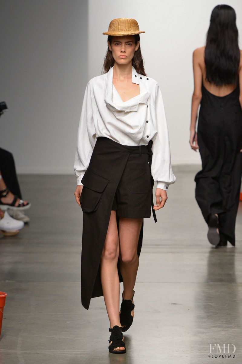 Taja Feistner featured in  the Creatures of Comfort fashion show for Spring/Summer 2015