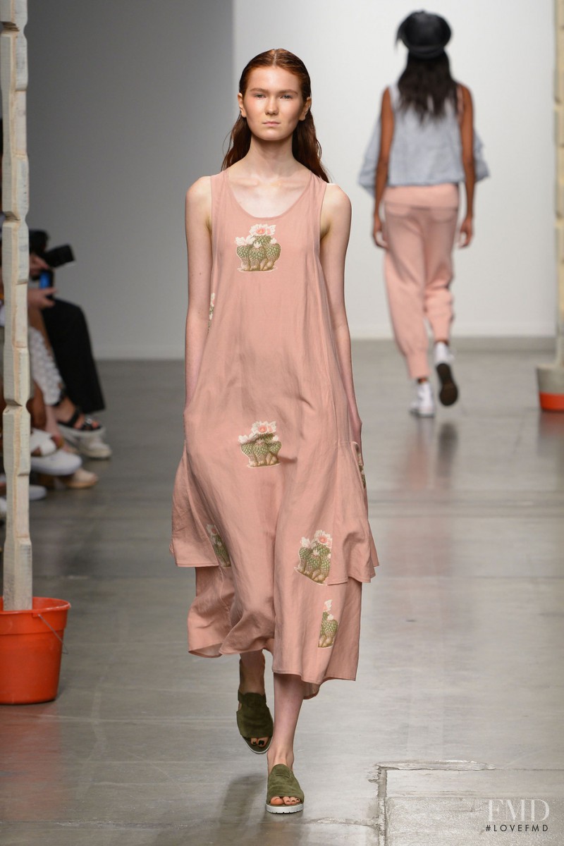 Zella Christenson featured in  the Creatures of Comfort fashion show for Spring/Summer 2015