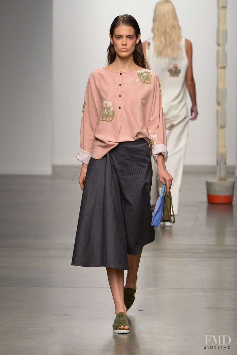 Taja Feistner featured in  the Creatures of Comfort fashion show for Spring/Summer 2015