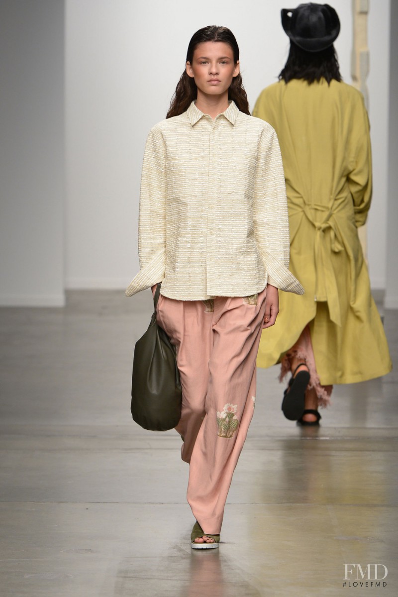 Liza Schwab featured in  the Creatures of Comfort fashion show for Spring/Summer 2015