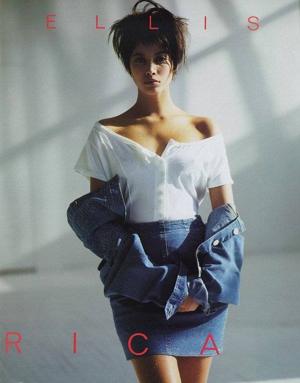 Christy Turlington featured in  the Perry Ellis advertisement for Autumn/Winter 1986